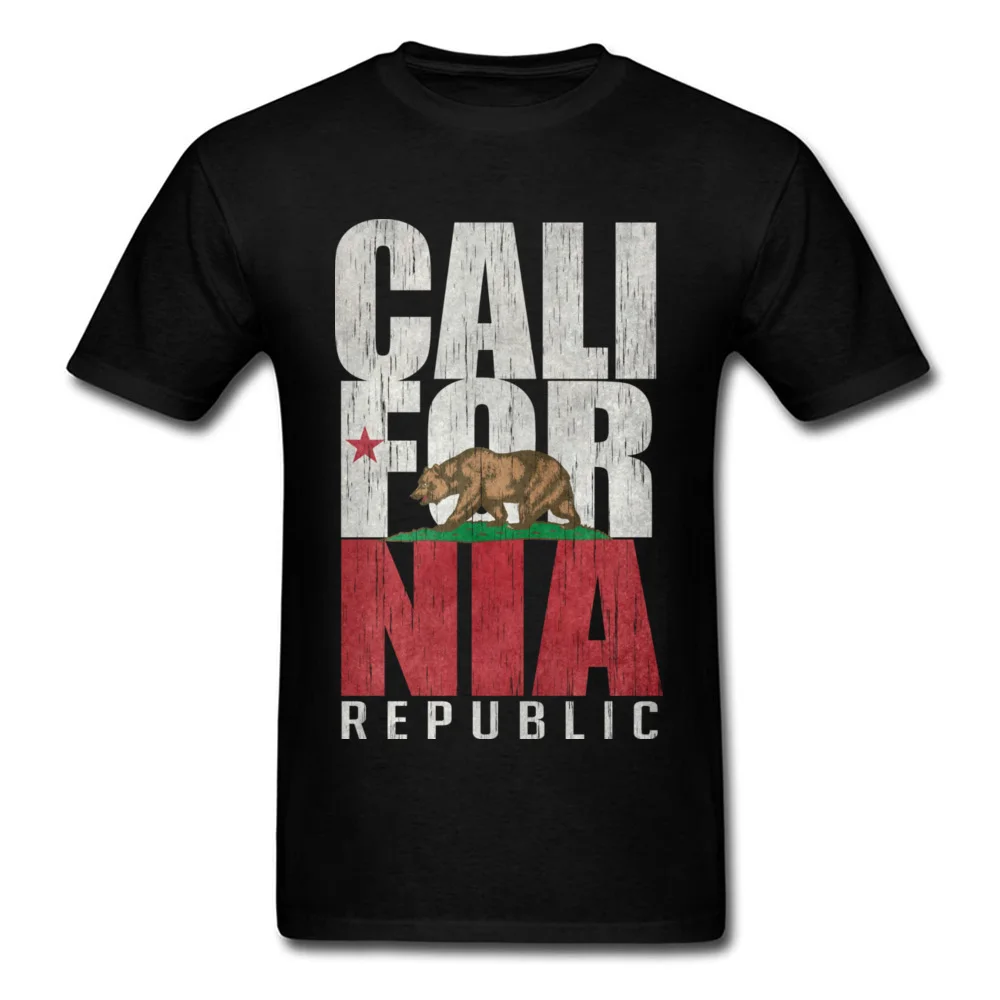 Design Father Day Cotton Round Collar Tops Shirts Short Sleeve Summer Sweatshirts Funky Print T Shirt Drop Shipping California Republic Bear Flag - Vintage Distressed black