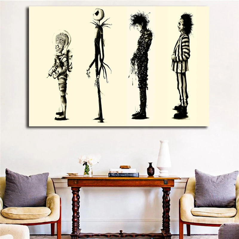 Tim Burton Edward Scissorhands Canvas Painting Beetlejuice Movie Poster Universe Wall HD Picture Print Living Room Decoration
Tim Burton Edward Scissorhands Canvas Painting Beetlejuice Movie Poster Universe Wall HD Picture Print Living Room Decoration