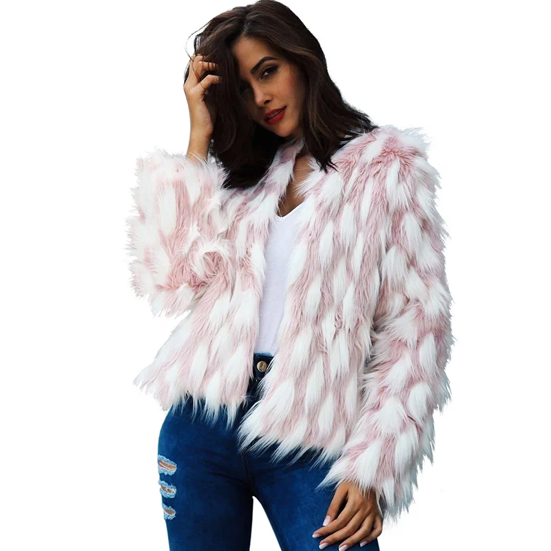 Fluffy Warm Faux Fur Coat Women Fake Fur Short Winter Female 2019 Autumn Chic Pink Party Casual Furry Fur Jacket Overcoat
Fluffy Warm Faux Fur Coat Women Fake Fur Short Winter Female 2019 Autumn Chic Pink Party Casual Furry Fur Jacket Overcoat