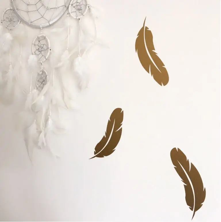 Golden Feather Image Art Wall Sticker For Children Room Girl Bedroom Decoration Sign Removable Vinyl Mural GA108
Golden Feather Image Art Wall Sticker For Children Room Girl Bedroom Decoration Sign Removable Vinyl Mural GA108