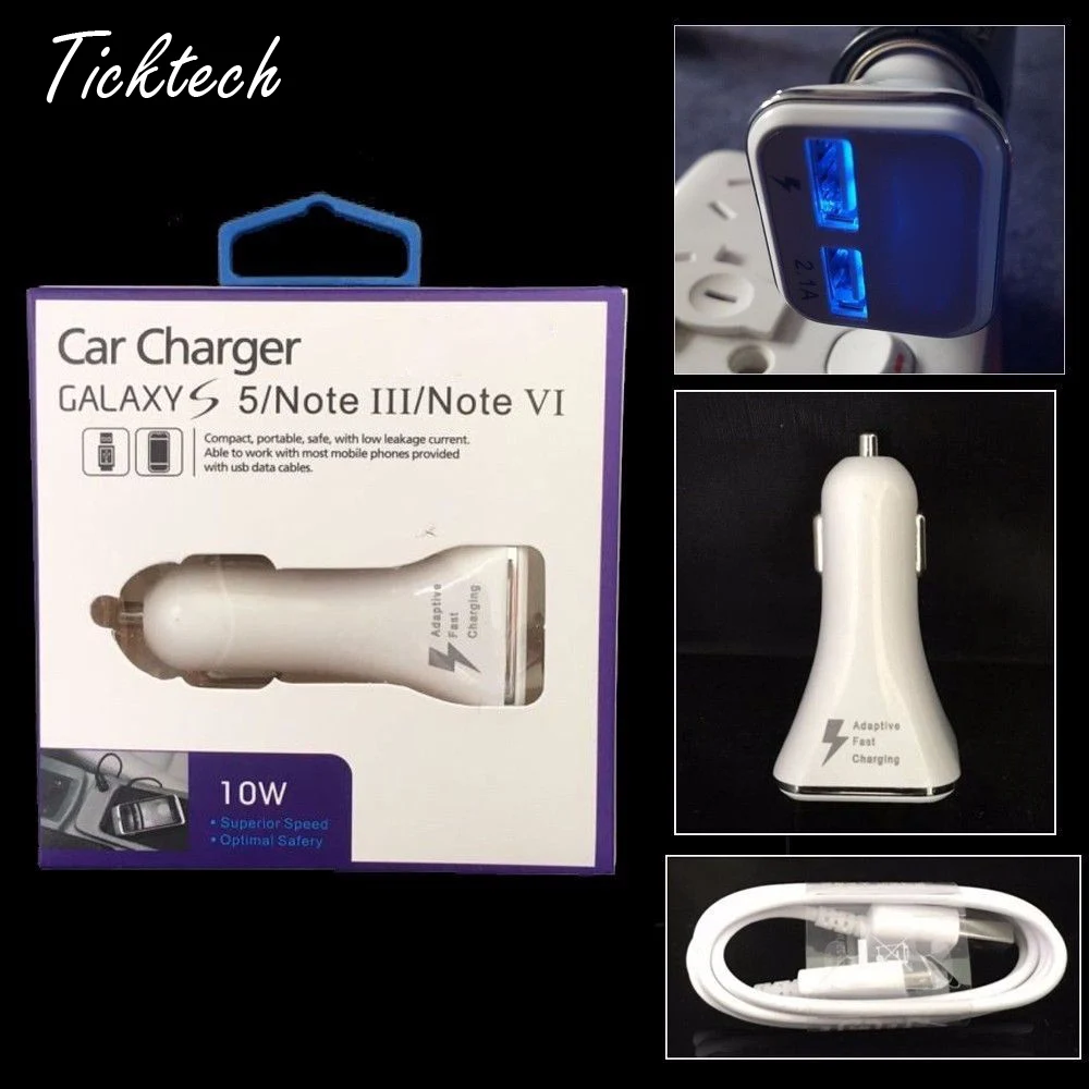100pcs Dual USB Car Charger Adaptive Quick Charge Fast Charging Cable For Samsung NoteS6 Edge with 1m USB Mirco cable retail box
100pcs Dual USB Car Charger Adaptive Quick Charge Fast Charging Cable For Samsung NoteS6 Edge with 1m USB Mirco cable retail box