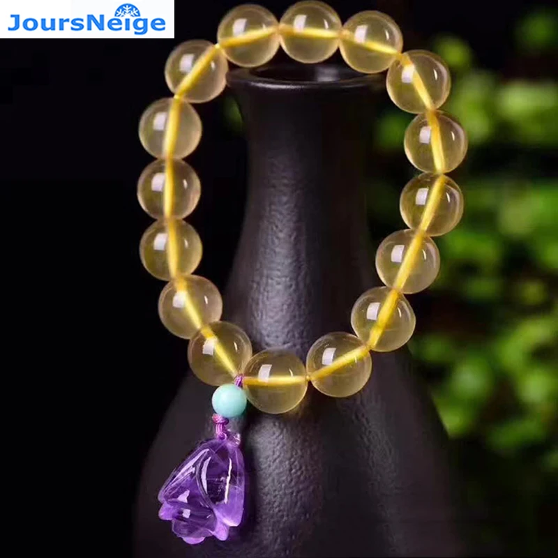 Yellow Natural Crystal Bracelets Purple Crystal Flower Pendant Help Wealth Marriage Lucky for Women Girl Gift Bracelet Jewelry
Yellow Natural Crystal Bracelets Purple Crystal Flower Pendant Help Wealth Marriage Lucky for Women Girl Gift Bracelet Jewelry