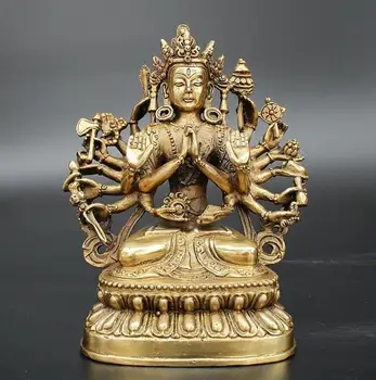 SCY 422+++Pure copper, eighteen arms, Buddha statue, thousand Avalokitesvara bronze statue, peaceful household furnishing
SCY 422+++Pure copper, eighteen arms, Buddha statue, thousand Avalokitesvara bronze statue, peaceful household furnishing
