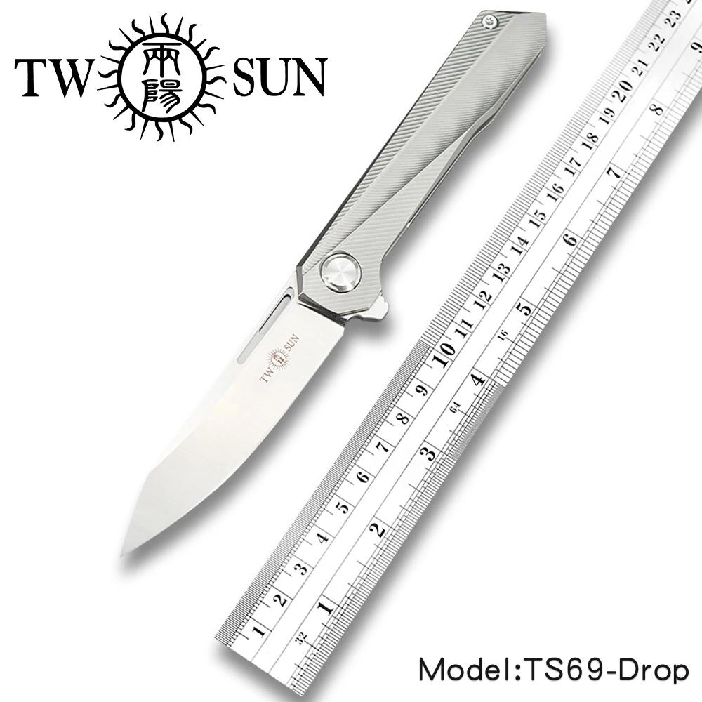 TWOSUN d2 blade folding Pocket Knife tactical knives hunting knife survival tool EDC TC4 Titanium Bearings Fast Open TS69-Drop
TWOSUN d2 blade folding Pocket Knife tactical knives hunting knife survival tool EDC TC4 Titanium Bearings Fast Open TS69-Drop