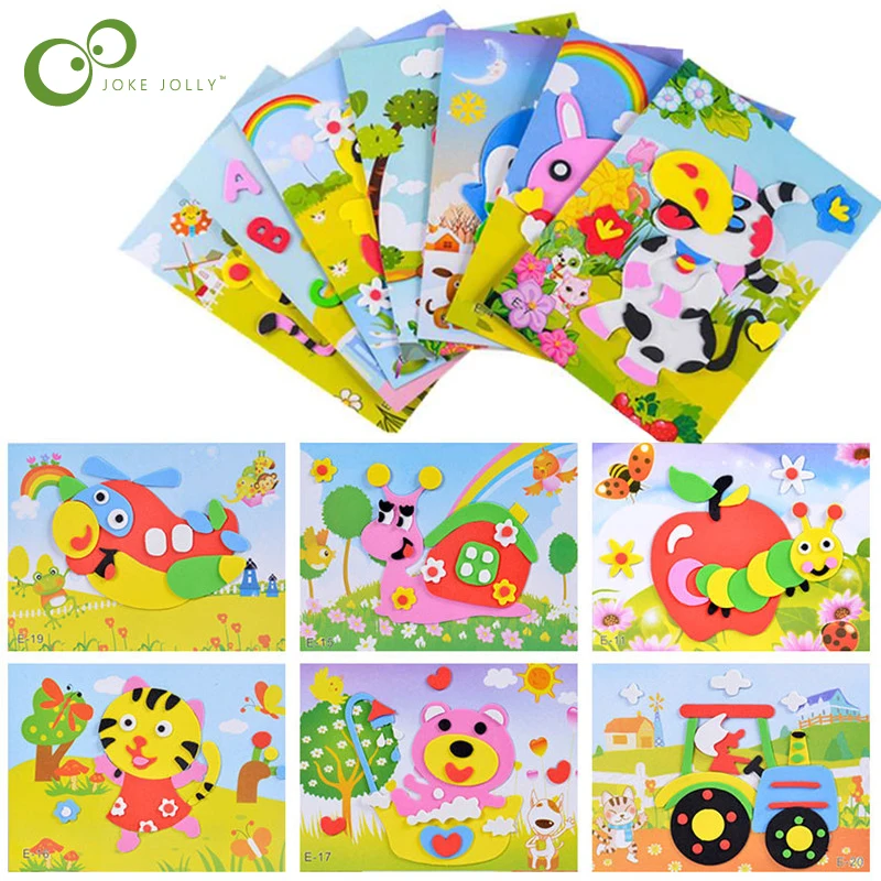 8 designs/lot 3D EVA Foam Sticker DIY Cartoon Animal Puzzle For Children Kids Multi-patterns Styles Toys for Children Gift WYQ
8 designs/lot 3D EVA Foam Sticker DIY Cartoon Animal Puzzle For Children Kids Multi-patterns Styles Toys for Children Gift WYQ