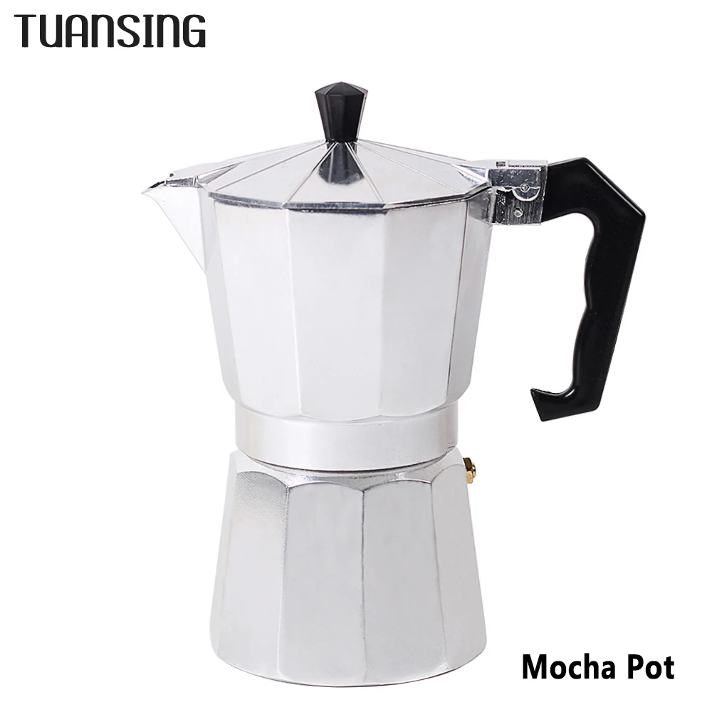 TUANSING Stovetop Coffee Maker Aluminum Mocha Espresso Percolator Pot Coffee Maker Mocha Pot 1cup/3cup/6cup/9cup/12cup
TUANSING Stovetop Coffee Maker Aluminum Mocha Espresso Percolator Pot Coffee Maker Mocha Pot 1cup/3cup/6cup/9cup/12cup