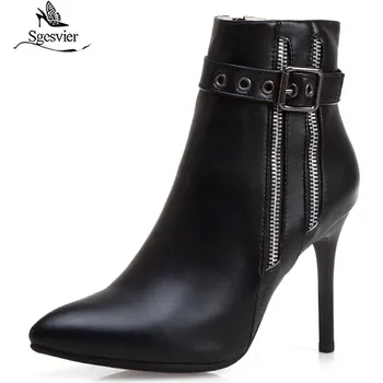 Sgesvier 2019 wholesale big size 50 women ankle boots pointed toe autumn high heel boots zip sexy party wedding shoes woman G661
Sgesvier 2019 wholesale big size 50 women ankle boots pointed toe autumn high heel boots zip sexy party wedding shoes woman G661