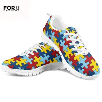 FORUDESIGNS Fashion Autism Awareness Sneakers Flats for Women Outdoor Mesh Breathable Ladies Walks Casual Shoes Zapatillas Mujer
FORUDESIGNS Fashion Autism Awareness Sneakers Flats for Women Outdoor Mesh Breathable Ladies Walks Casual Shoes Zapatillas Mujer