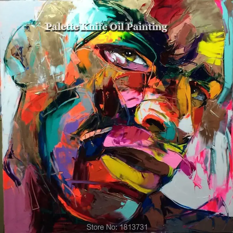 Hand painted Francoise Nielly Palette knife portrait Face Oil painting Character figure canva wall Art picture14-7
Hand painted Francoise Nielly Palette knife portrait Face Oil painting Character figure canva wall Art picture14-7