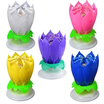 5Pcs/Set Various Color Amazing Romantic Musical Lotus Rotating Happy Birthday wedding Candle Magical Sparklers for Party Gift
5Pcs/Set Various Color Amazing Romantic Musical Lotus Rotating Happy Birthday wedding Candle Magical Sparklers for Party Gift