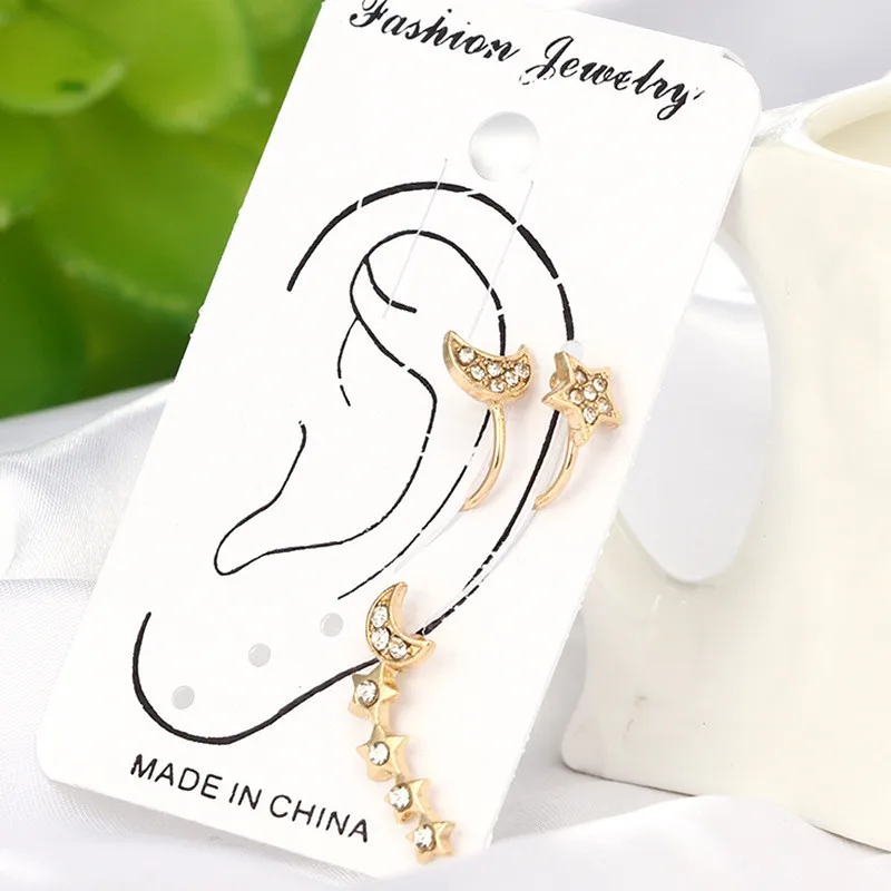 TTLIFE 3Pcs/Set Handmade Star Moon Cuff Earrings Crystal Simple Wave Ear Clip Fashion Gift Jewelry Earring for Women Accessories
TTLIFE 3Pcs/Set Handmade Star Moon Cuff Earrings Crystal Simple Wave Ear Clip Fashion Gift Jewelry Earring for Women Accessories