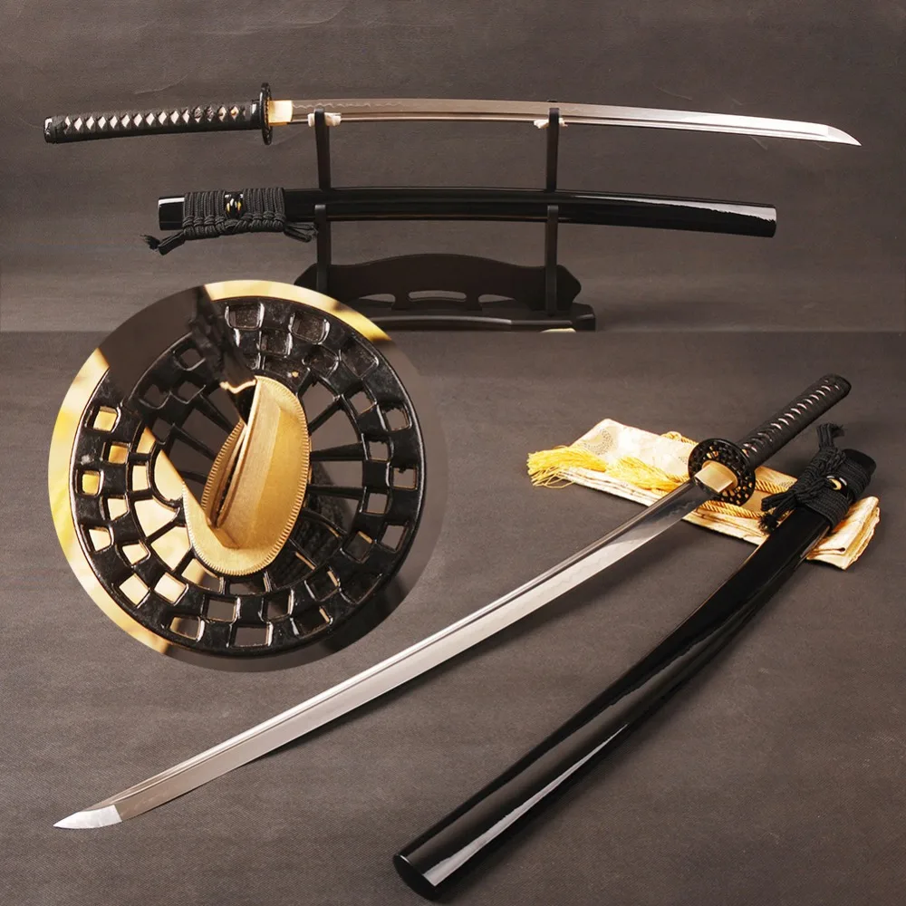 Full Tang Katana Japanese Samurai Sword T8 Clay Tempered Blade with Long Hi Sharp Can Slice Paper Metal Home Decoration Presents
Full Tang Katana Japanese Samurai Sword T8 Clay Tempered Blade with Long Hi Sharp Can Slice Paper Metal Home Decoration Presents