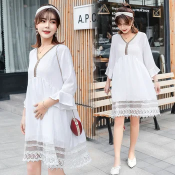 Envsoll 2019 New Maternity Dresses Lace Dress Black V-Neck Pregnant Dress Summer Maternity Clothes For Pregnant Women Clothing
Envsoll 2019 New Maternity Dresses Lace Dress Black V-Neck Pregnant Dress Summer Maternity Clothes For Pregnant Women Clothing