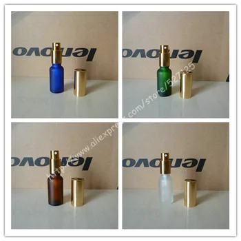 20ml frosted clear/green/brown/blue glass bottle with shiny gold sprayer, mist glass bottle. travel refillable perfume bottle
20ml frosted clear/green/brown/blue glass bottle with shiny gold sprayer, mist glass bottle. travel refillable perfume bottle