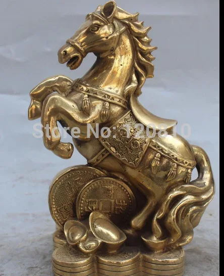 7" Chinese Bronze Auspicious Animal Wealth Yuanbao Money successful Horse Statue
7" Chinese Bronze Auspicious Animal Wealth Yuanbao Money successful Horse Statue