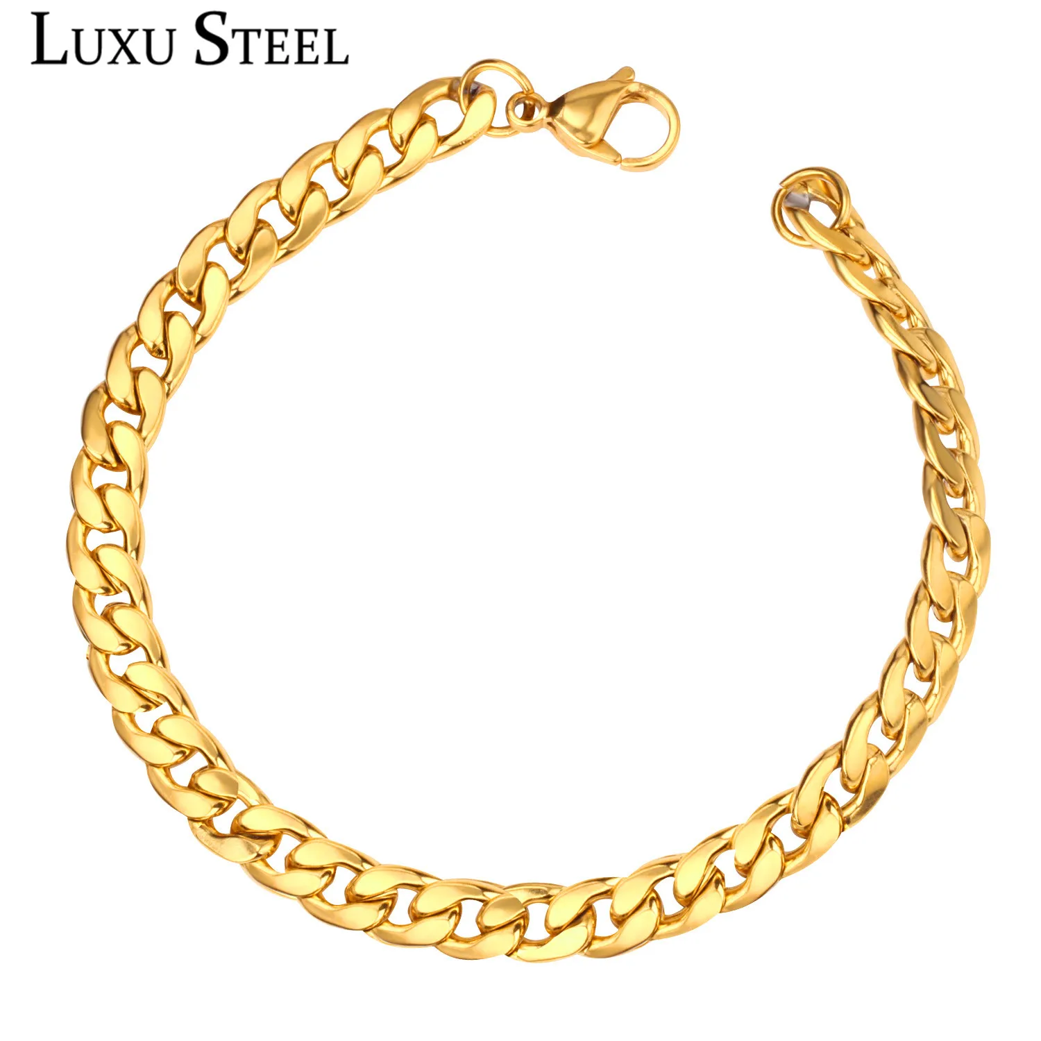 LUXUSTEEL Men's Bracelets Stainless Steel Width 7mm Length 22mm Gold/Silver Chunky Curb Cuban Link Chain Bracelets Daily Wear
LUXUSTEEL Men's Bracelets Stainless Steel Width 7mm Length 22mm Gold/Silver Chunky Curb Cuban Link Chain Bracelets Daily Wear