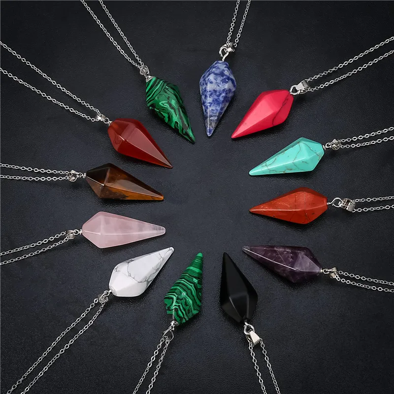 2018 New Hexagonal Column Cone Necklaces Natural Crystal Pendants Pink Stone Pendant Chains Necklace For Women Fine Jewelry
2018 New Hexagonal Column Cone Necklaces Natural Crystal Pendants Pink Stone Pendant Chains Necklace For Women Fine Jewelry