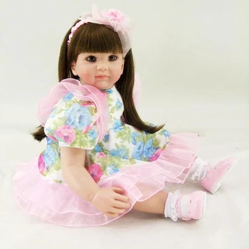 23" Princess Girls Doll Lifelike Silicone Implanted Long Hair Babies Dolls Handmade 60cm Vinyl Reborn Dolls Toys for Children
23" Princess Girls Doll Lifelike Silicone Implanted Long Hair Babies Dolls Handmade 60cm Vinyl Reborn Dolls Toys for Children