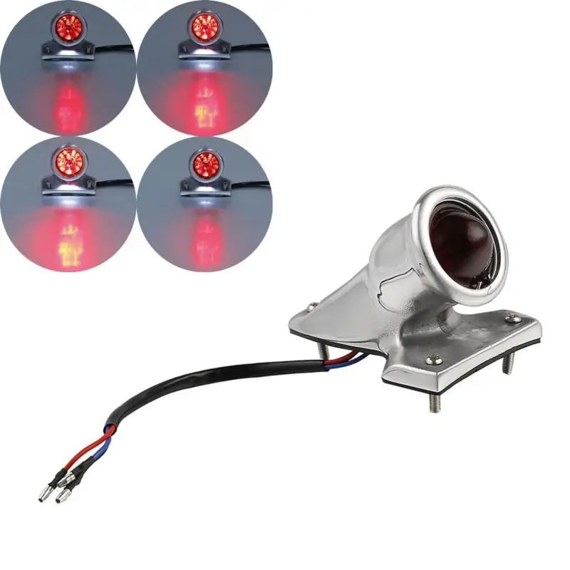 Motorcycle Rear 12V Vintage LED Brake Tail Light For Harley Davidson Bobber Chopper Chrome/Black
Motorcycle Rear 12V Vintage LED Brake Tail Light For Harley Davidson Bobber Chopper Chrome/Black