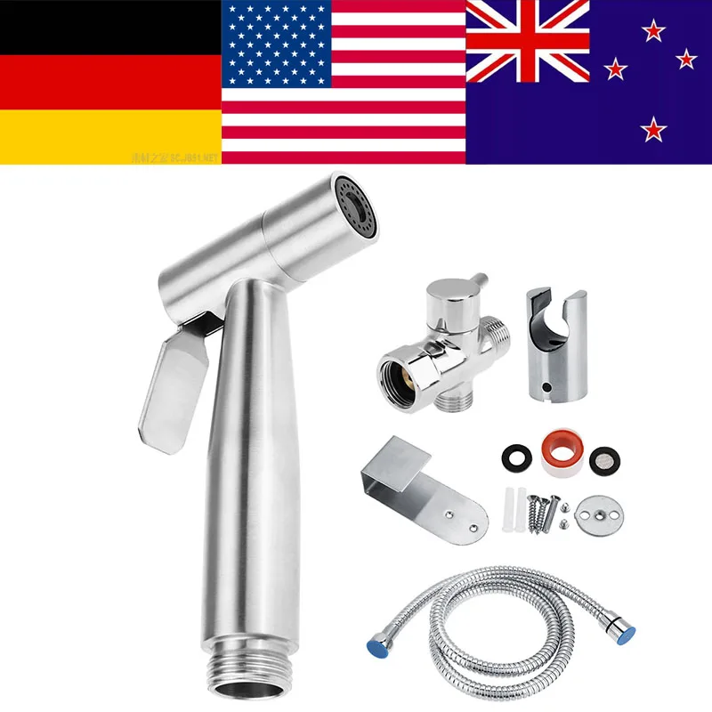Handheld Bidet Spray Shower Set Toilet Shattaf Sprayer Douche kit Bidet Faucet 304 Stainless Steel Bidet Spray Head Set
Handheld Bidet Spray Shower Set Toilet Shattaf Sprayer Douche kit Bidet Faucet 304 Stainless Steel Bidet Spray Head Set