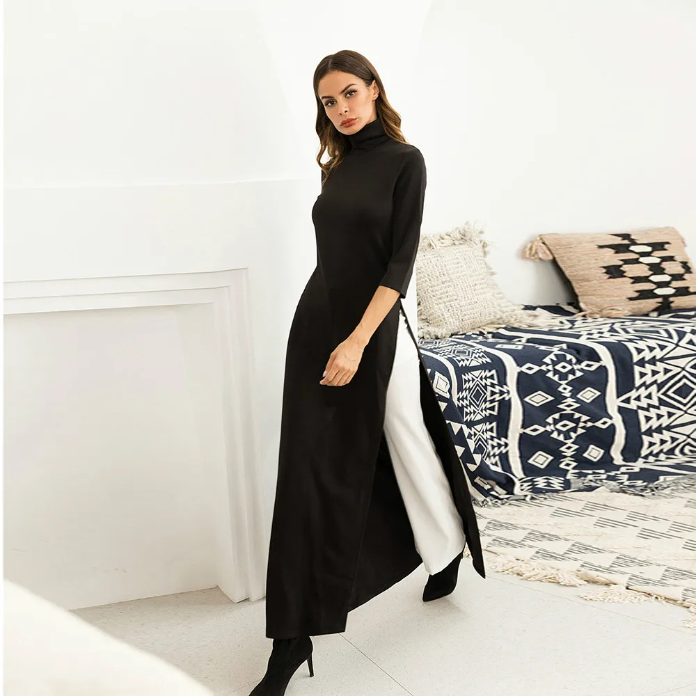 Women's dresses autumn knit stretch large size dress turtleneck solid color long size dress
Women's dresses autumn knit stretch large size dress turtleneck solid color long size dress