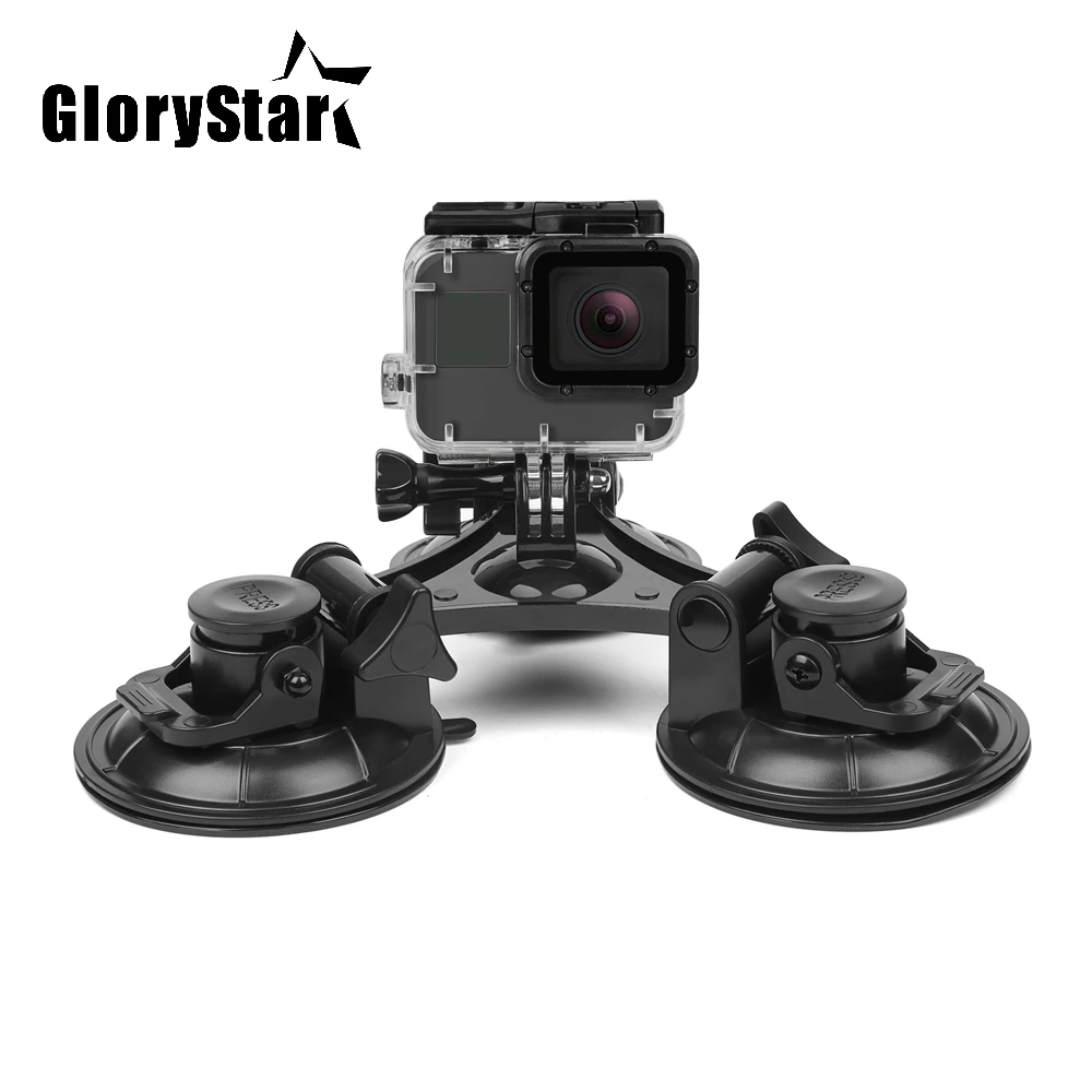 

GloryStar Large/Small Size Car Window Suction Cup Mount for GoPro Hero 5 4 3 HERO5 Session SJCAM SJ4000 SJ5000 Yi 4K Camera