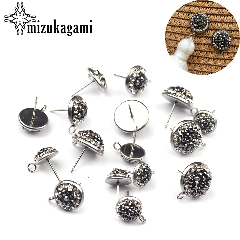 6pcs/lot Fashion Round Shape Black And Crystal Metal Base Earrings Connector For DIY Earrings Making Finding Accessories
6pcs/lot Fashion Round Shape Black And Crystal Metal Base Earrings Connector For DIY Earrings Making Finding Accessories