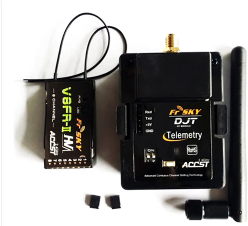 FrSky DJT 2.4Ghz Combo Pack for JR/Flysky/ Turnigy 9XR w/ Telemetry Module & V8FR-II RX
FrSky DJT 2.4Ghz Combo Pack for JR/Flysky/ Turnigy 9XR w/ Telemetry Module & V8FR-II RX