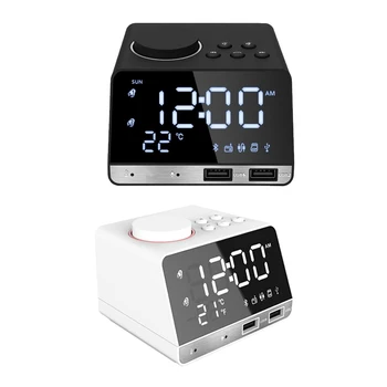 LED Mirror Alarm Clock Digital Snooze Table Clock Bluetooth Radio Clock Electronic Large Time Temperature Display UK Plug
LED Mirror Alarm Clock Digital Snooze Table Clock Bluetooth Radio Clock Electronic Large Time Temperature Display UK Plug