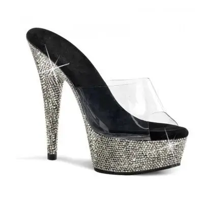 Exquisite crystal high heel slippers for women Fashion open toe platform super high spike heel sandals Outdoor slides SIZE34-43
Exquisite crystal high heel slippers for women Fashion open toe platform super high spike heel sandals Outdoor slides SIZE34-43