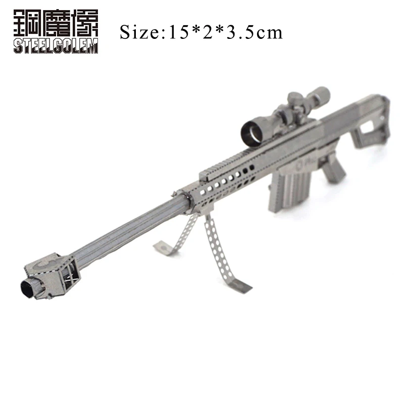 Barrett Sniper Rifle 3D Metal Puzzle Stainless Steel Education Jigsaw Kids Adult Stereoscopic Alloy Assembled Model Manual Toys
Barrett Sniper Rifle 3D Metal Puzzle Stainless Steel Education Jigsaw Kids Adult Stereoscopic Alloy Assembled Model Manual Toys