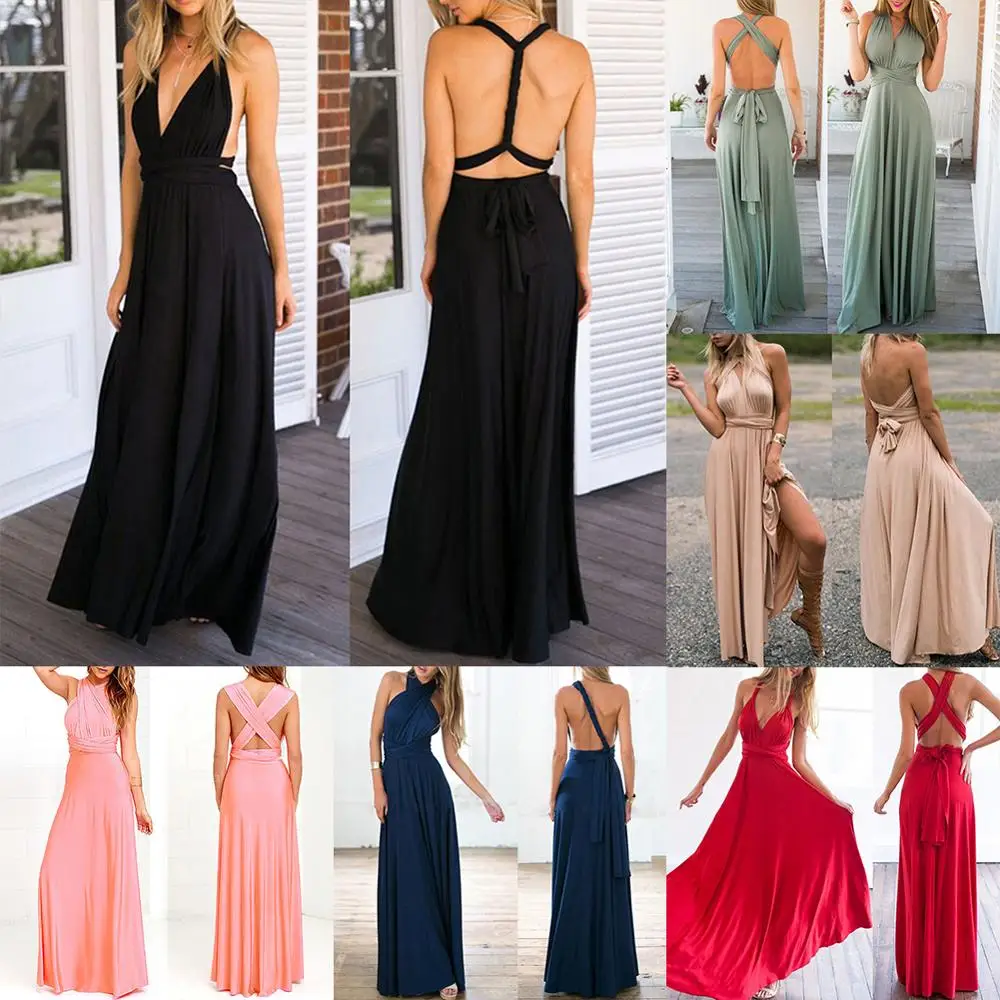 Fashion Women Evening Long Dress Many Wear Way Formal Sleeveless Dresses Bandage Backless Maxi Dresses Vestido 6 Colors #235427
Fashion Women Evening Long Dress Many Wear Way Formal Sleeveless Dresses Bandage Backless Maxi Dresses Vestido 6 Colors #235427