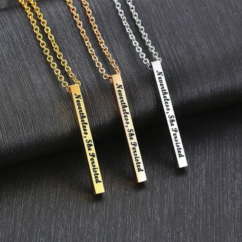 Nevertheless,she persisted Stainless Steel Pendant Feminist Phrase Necklace Feminism Strength Women Rights Inspirational Jewelry
Nevertheless,she persisted Stainless Steel Pendant Feminist Phrase Necklace Feminism Strength Women Rights Inspirational Jewelry