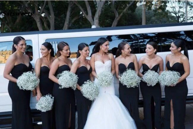Mermaid Sweetheart Backless Bridesmaid Dresses Simple Cheap Sexy High Slit Long Formal Dresses Maid Of Honors Cheap Prom Dresses
Mermaid Sweetheart Backless Bridesmaid Dresses Simple Cheap Sexy High Slit Long Formal Dresses Maid Of Honors Cheap Prom Dresses