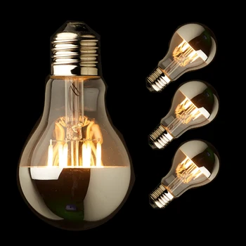 Edison A19 Globe LED Bulb 8W 2700K Crown Sliver Dimmable LED Filament Light Bulb E27 LED Light Decorative Mirror Lamp Lampada
Edison A19 Globe LED Bulb 8W 2700K Crown Sliver Dimmable LED Filament Light Bulb E27 LED Light Decorative Mirror Lamp Lampada