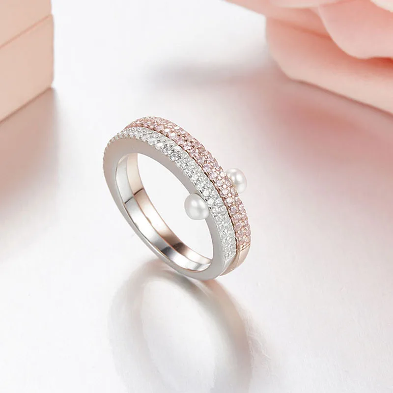 SLJELY Fine Design 925 Sterling Silver Pink Rose Gold Ring with White Pearl Cubic Zirconia Women Engagement Wedding Jewelry
SLJELY Fine Design 925 Sterling Silver Pink Rose Gold Ring with White Pearl Cubic Zirconia Women Engagement Wedding Jewelry