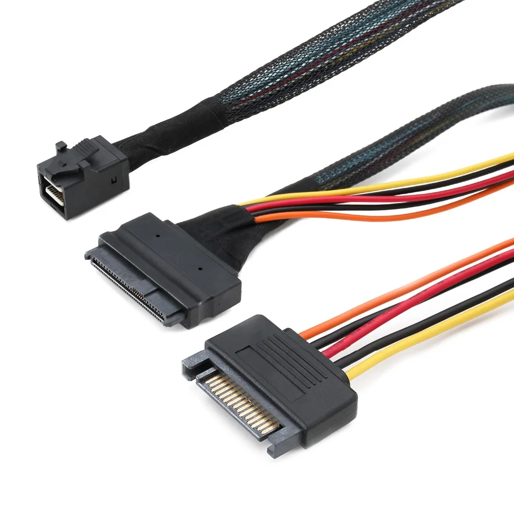 SFF 8643 Internal 12G to U.2 SFF 8639 with 15 Pin SATA Power Connector Mini SAS 0.5M Cable for U.2 SSD
SFF 8643 Internal 12G to U.2 SFF 8639 with 15 Pin SATA Power Connector Mini SAS 0.5M Cable for U.2 SSD