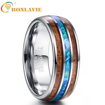 BONLAVIE 8mm Inlaid Acacia Wood Imitation Opal Dome Polished Tungsten Steel Ring Engagement Ring Gifts for Men Dropshipping
BONLAVIE 8mm Inlaid Acacia Wood Imitation Opal Dome Polished Tungsten Steel Ring Engagement Ring Gifts for Men Dropshipping