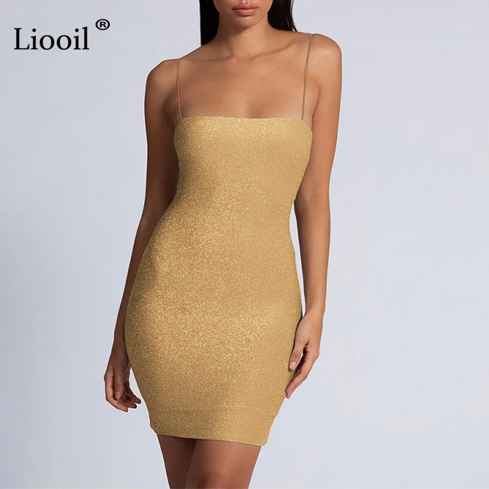 Liooil Gold Silver Mini Dress Women Sexy Club 2019 Spring Summer Spaghetti Strap Bodycon Dress V Neck High Waist Party Dresses
Liooil Gold Silver Mini Dress Women Sexy Club 2019 Spring Summer Spaghetti Strap Bodycon Dress V Neck High Waist Party Dresses
