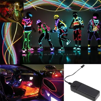 1 Set LED Flexible Neon EL Wire Glow Light Strip Car Stage Home Party Dance + Mobile Output Connector Charger Use Battery
1 Set LED Flexible Neon EL Wire Glow Light Strip Car Stage Home Party Dance + Mobile Output Connector Charger Use Battery