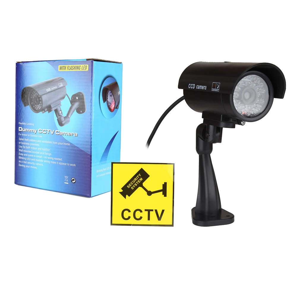 Waterproof Dummy Fake CCTV Camera With Flashing LED For Outdoor or Indoor Realistic Looking fake Camera for Security Sadoun.com