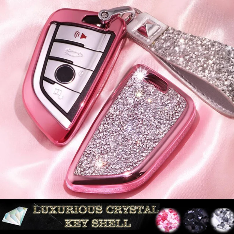 1Pcs Bling Diamond New Car Rmote Entry Key Chain Case Fob Shell Cover Holder For BMW X5 F15 X6 F16 G30 7 Series G11 X1 F48 F39
1Pcs Bling Diamond New Car Rmote Entry Key Chain Case Fob Shell Cover Holder For BMW X5 F15 X6 F16 G30 7 Series G11 X1 F48 F39