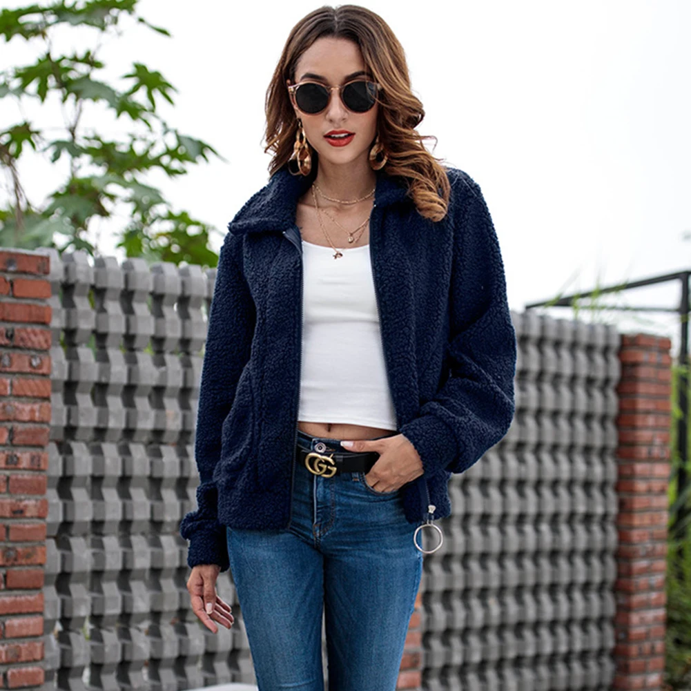 Women Teddy Coat Autumn Winter Causal Long Sleeve Sweatshirt Solid Zipper Soft Outerwear For Ladies Velvet Autumn Women Coat
Women Teddy Coat Autumn Winter Causal Long Sleeve Sweatshirt Solid Zipper Soft Outerwear For Ladies Velvet Autumn Women Coat