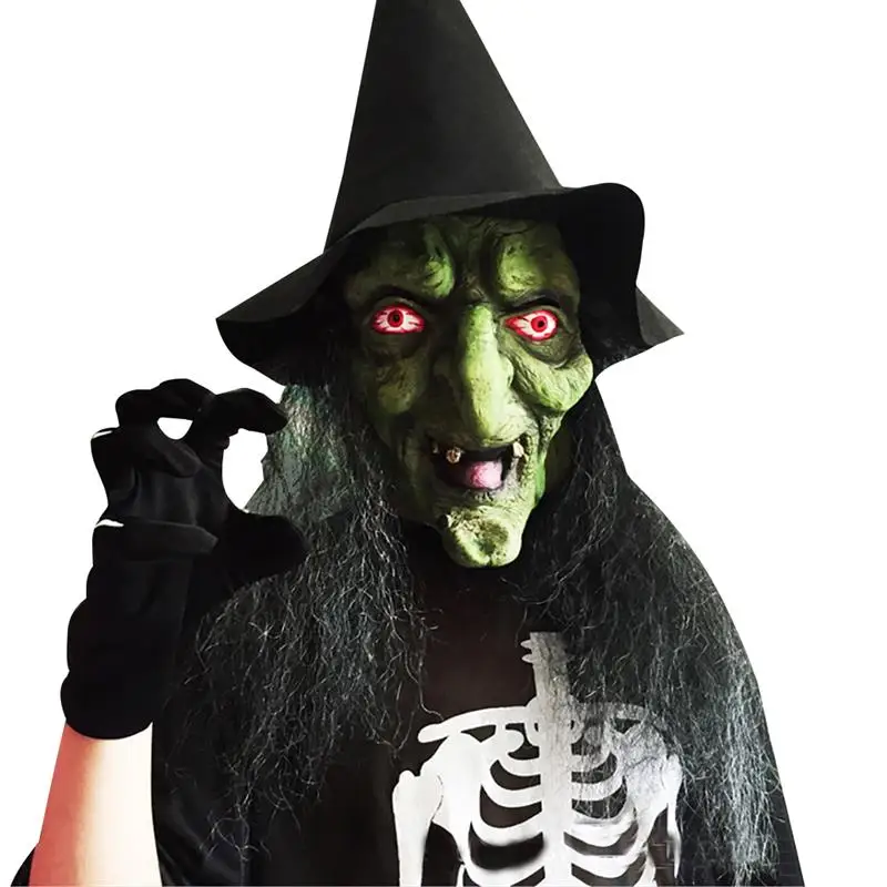 Halloween Mask Horrible Witch Head Latex Halloween Costume Mask Head Mask for Party Prop
Halloween Mask Horrible Witch Head Latex Halloween Costume Mask Head Mask for Party Prop