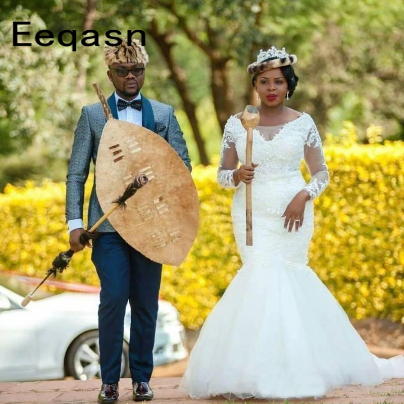 Long Sleeve Mermaid Wedding Dress White Lace Applique Puffy Skirt High Quality African Bridal Dresses Bridal Gown 2020
Long Sleeve Mermaid Wedding Dress White Lace Applique Puffy Skirt High Quality African Bridal Dresses Bridal Gown 2020