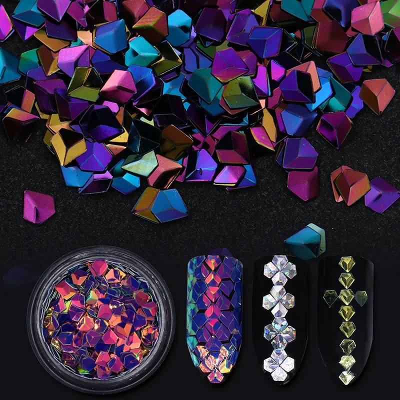 6Boxes Holographic Chameleon Nail Sequins AB Color Laser Mirror Crystal Flakies Colorful Nail Art 3D Manicure Decoration Set
6Boxes Holographic Chameleon Nail Sequins AB Color Laser Mirror Crystal Flakies Colorful Nail Art 3D Manicure Decoration Set