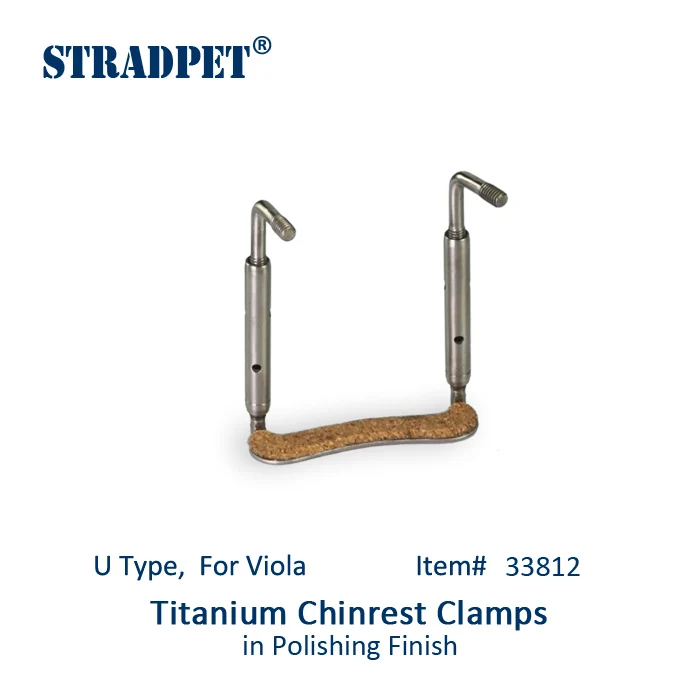 STRADPET Titanium U-Type Chinrest Clamps with Pitch 42mm for Viola in Titanium Bright and Gun gray
STRADPET Titanium U-Type Chinrest Clamps with Pitch 42mm for Viola in Titanium Bright and Gun gray