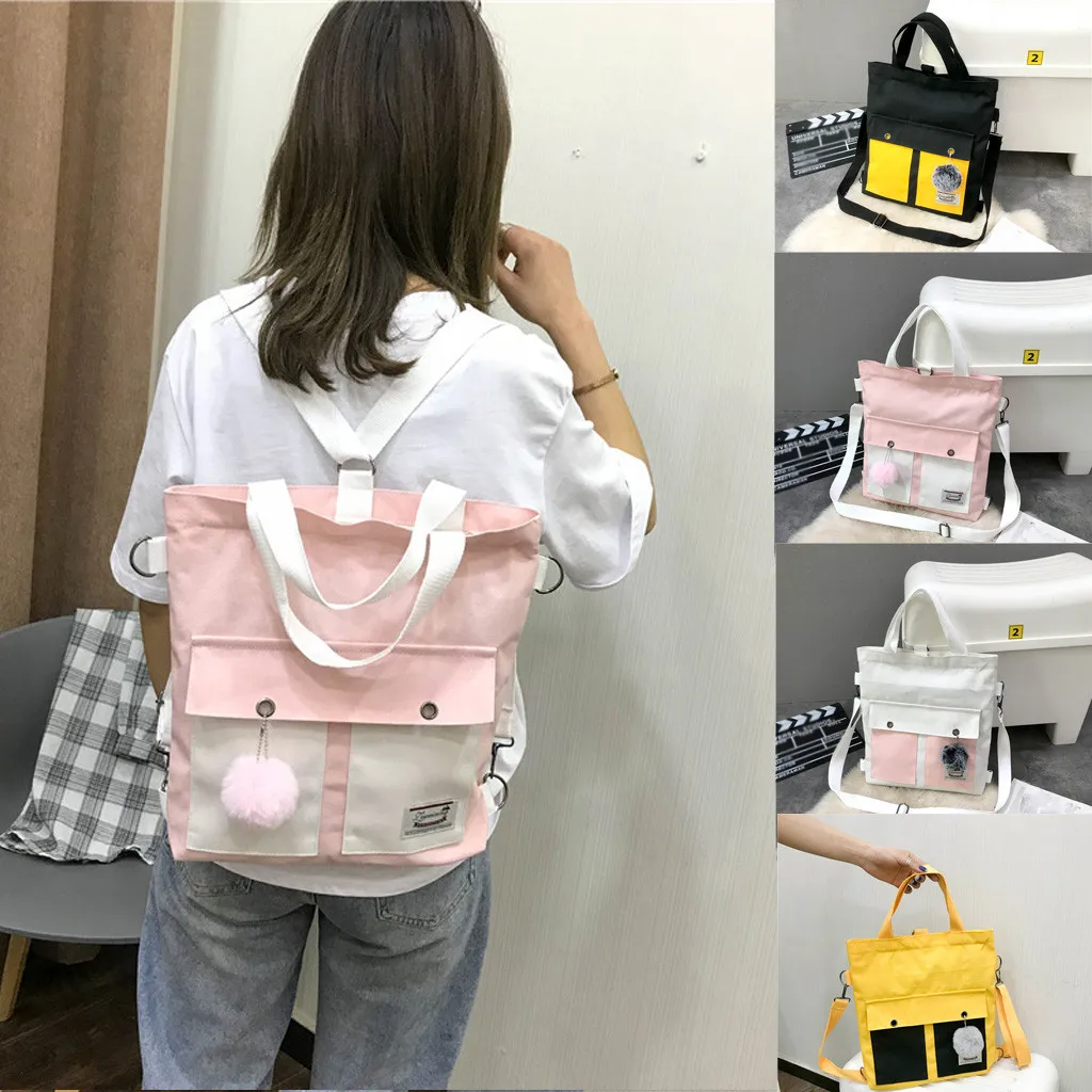 Preppy Style Soft Backbag Fashion Three-use Women Bag Multi-function Backpack Large Capacity Diagonal Bag School bag
Preppy Style Soft Backbag Fashion Three-use Women Bag Multi-function Backpack Large Capacity Diagonal Bag School bag