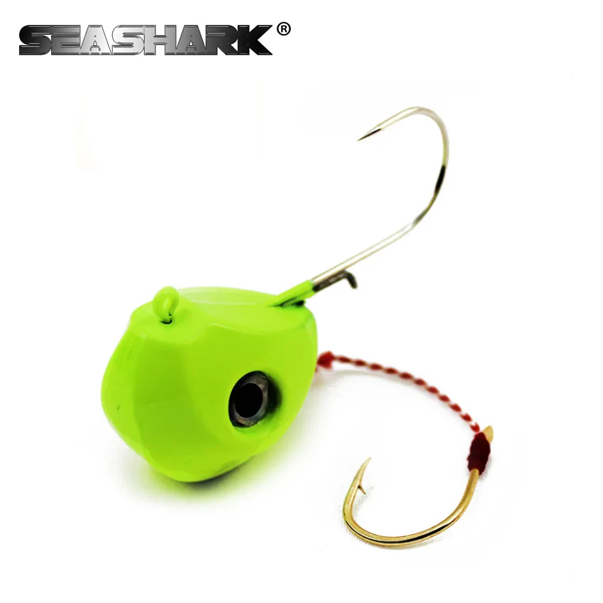 SEASHARK Lead Head Jig Lures 1Pcs/set 40G 60G 80G 100G Seawater Fishing Lure Sea Artificial Bait | Спорт и развлечения