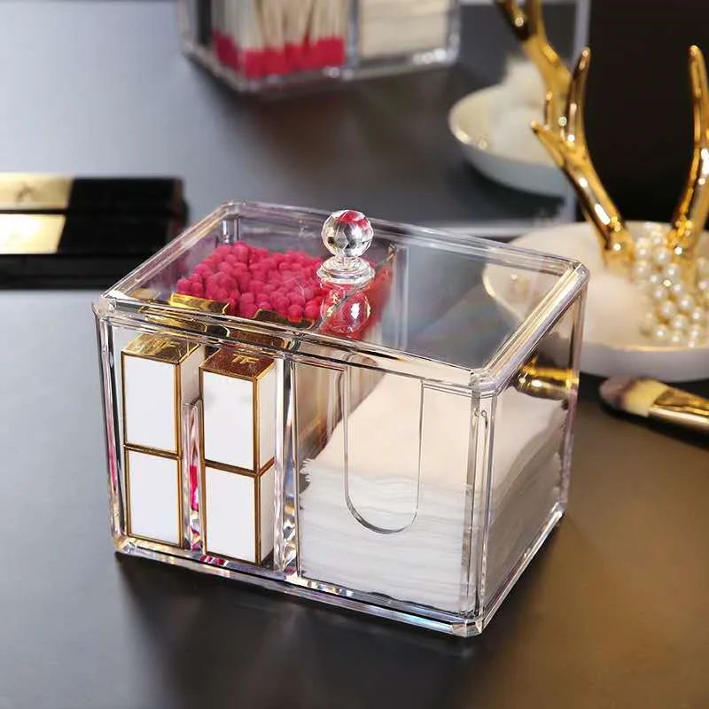 Transparent Clear Acrylic Organizer Holder Cotton Swab Box Makeup Pads Storage Box Desktop Organizer Jewelry Case for Cosmetics
Transparent Clear Acrylic Organizer Holder Cotton Swab Box Makeup Pads Storage Box Desktop Organizer Jewelry Case for Cosmetics